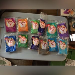 12 piece set of 1998 McDonald's Ty Beanie Babies,